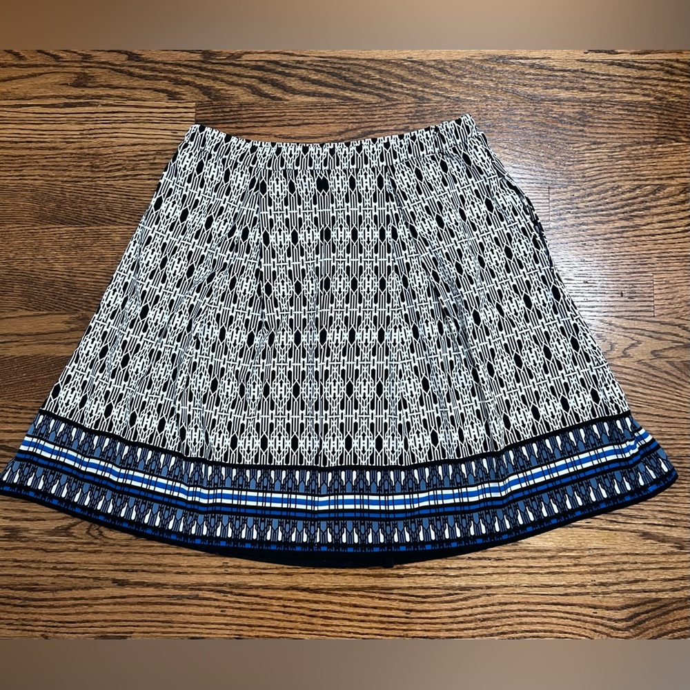 🟢Max Studio Floral Border-Print Elastic Waist Skirt🟢